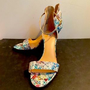 BP Nordstrom colorful ankle strap heels size 9 1/2M